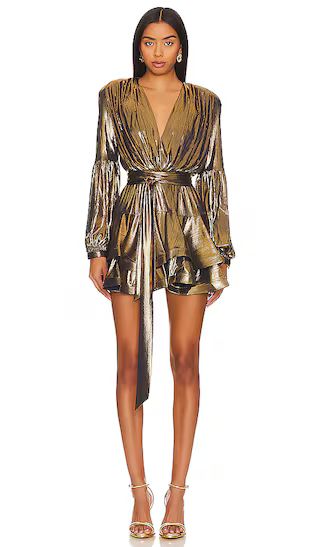 Bedouin Metallic Mini Dress in Metallic Gold | Revolve Clothing (Global)