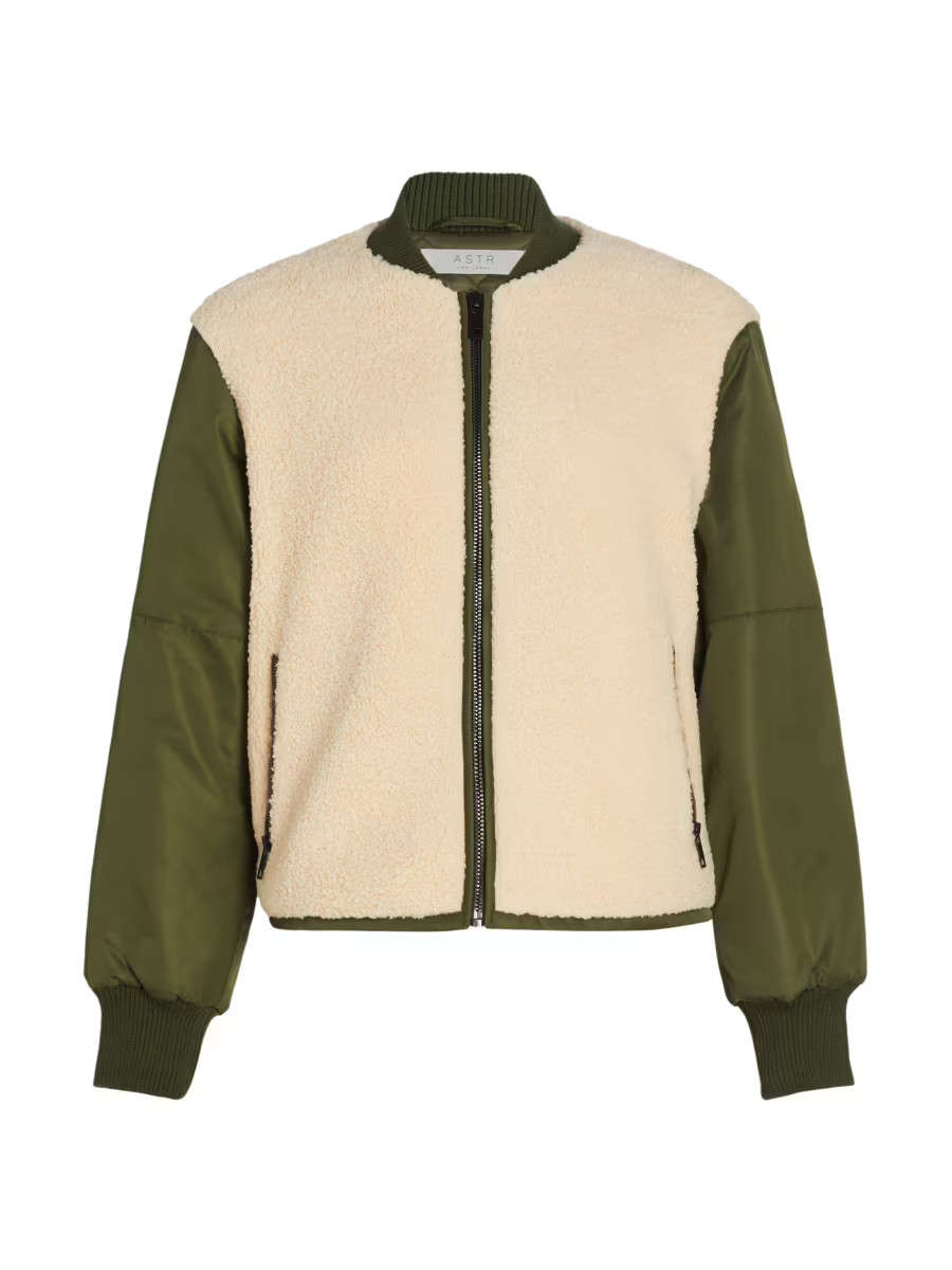 Tegan Teddy Bomber Jacket | Saks Fifth Avenue