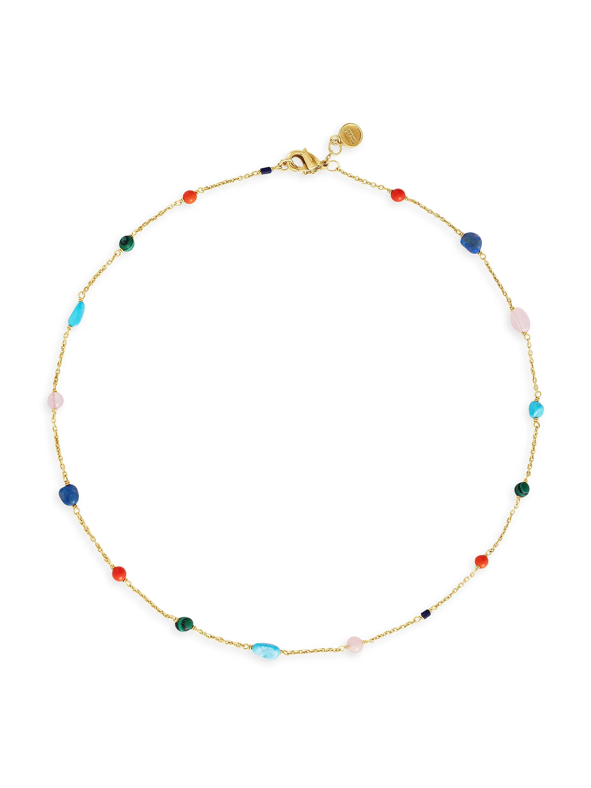 Anabel Aram Milos 18K-Gold-Plated &amp; Natural Stone Beaded Necklace | Saks Fifth Avenue | Saks Fifth Avenue