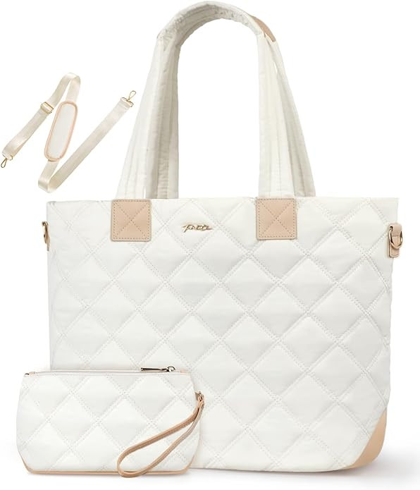 Prite Tote Bag for Women Puffer Shoulder Tote with Compartment Quilted Work Bag with Laptop Sleev... | Amazon (CA)
