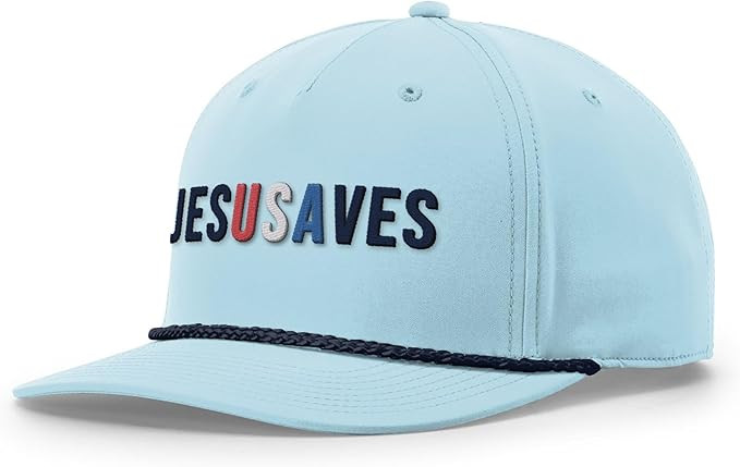 Our True God Christian Hat Jesus Saves - Adjustable Fit Trucker Snapback Rope Hats Performance Ba... | Amazon (US)