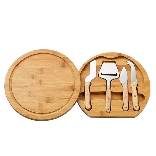 Cheese Board Set - Charcuterie Board and Cheese Tools, Cheese and Meat Board, Includes 1 Bamboo C... | Walmart (US)