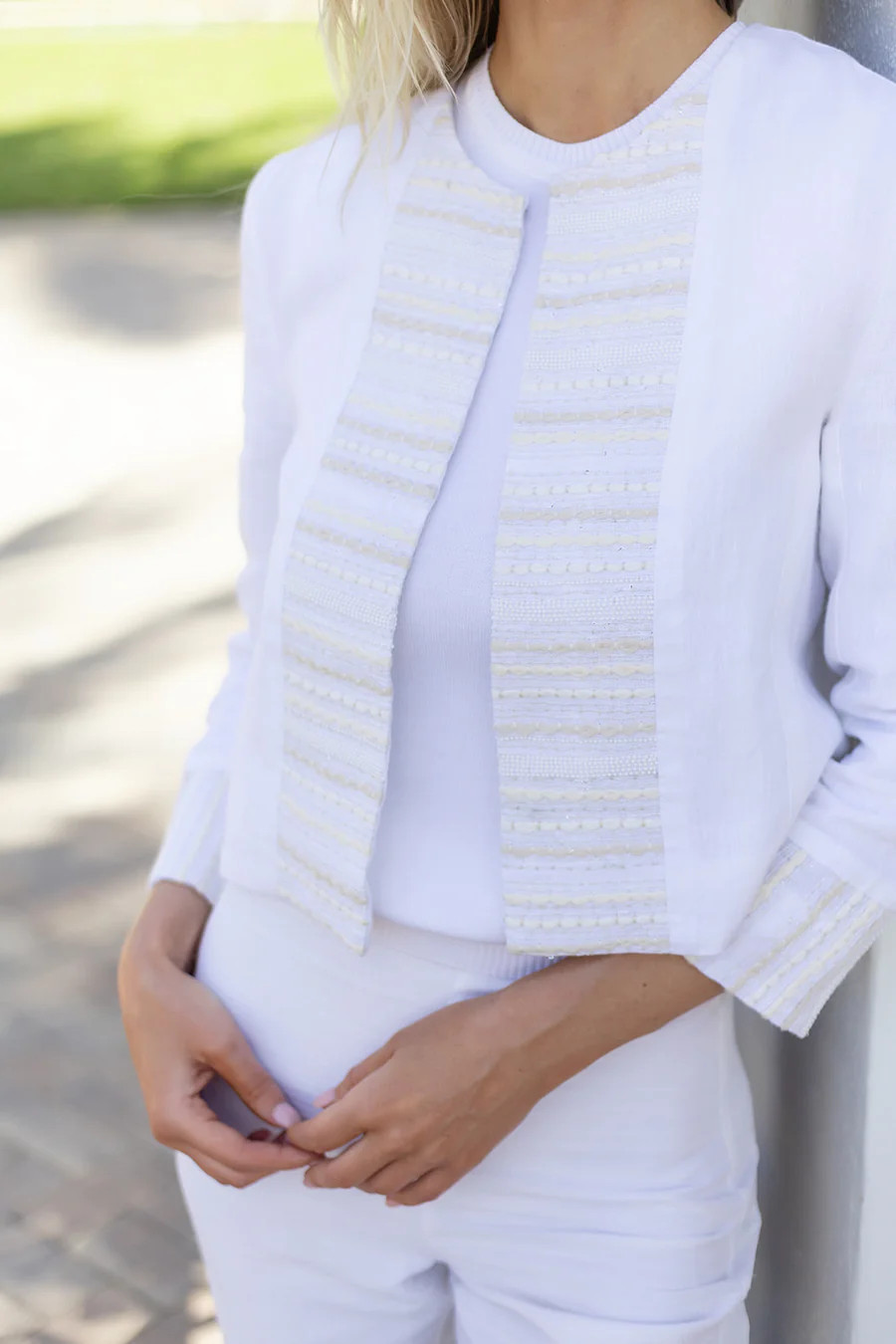 Diana Jacket Linen - Blanc | Julia Amory