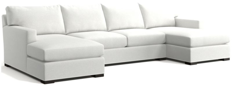 Axis 3-Piece U-Shaped Sectional Sofa with Double Chaise Lounge + Reviews | Crate & Barrel | Crate & Barrel