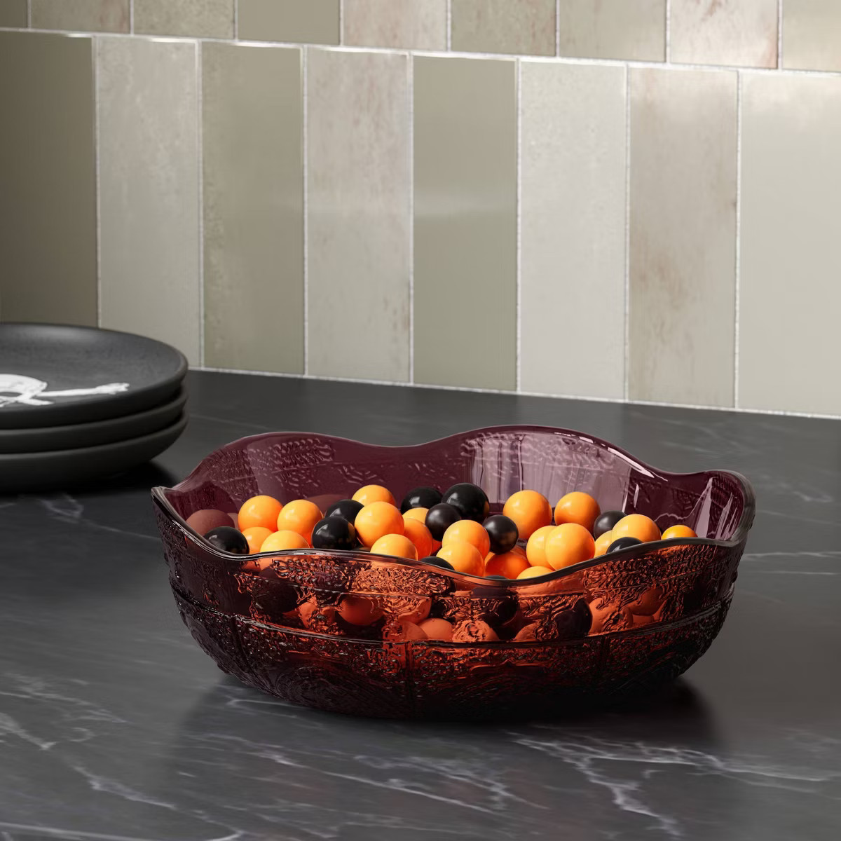 Glass Candy Bowl Burgundy - Threshold™ | Target