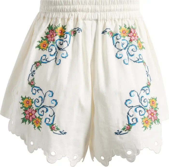 FARM Rio Grandma's Treasure Linen Blend Shorts | Nordstrom | Nordstrom