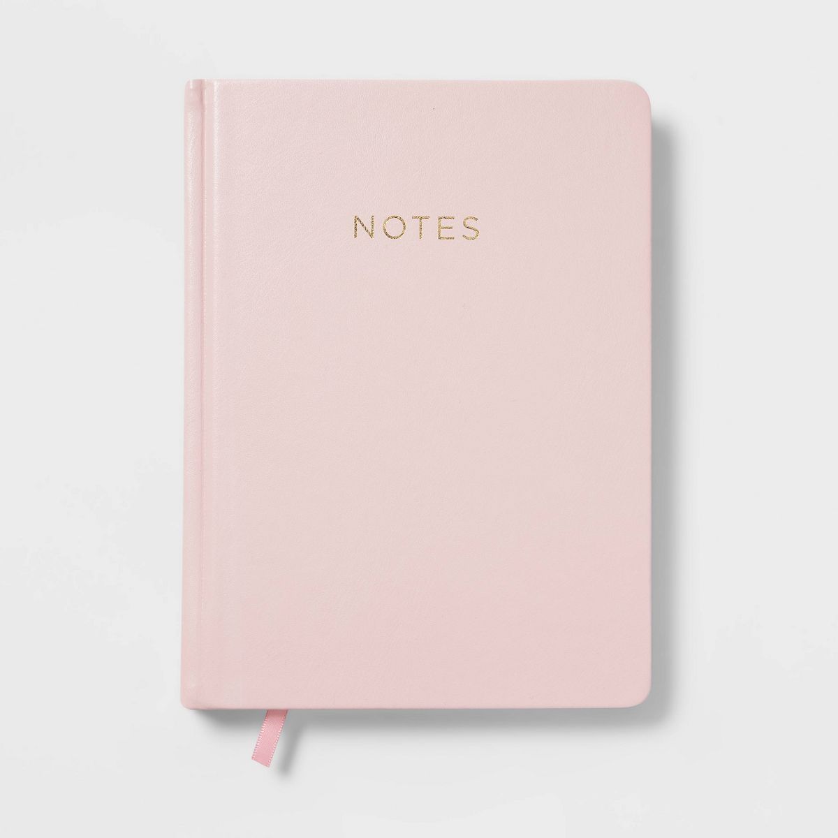 240 Sheet College Ruled Journal 7.75"x5.5" Pink Faux Leather - Threshold™ | Target