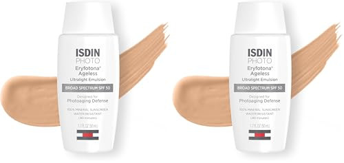 ISDIN Eryfotona Ageless Sunscreen Zinc Oxide and 100% Mineral Tinted Sunscreen SPF 50 | Amazon (US)