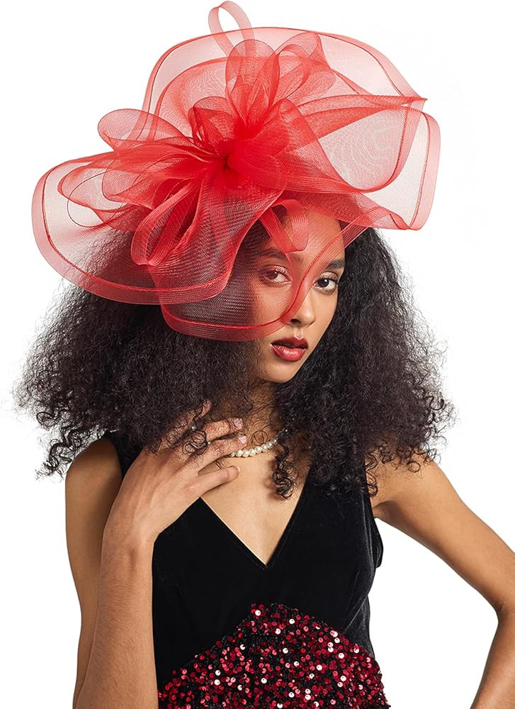 Tea Party Hat Fascinators Hats for Women Girls Elegant Kentucky Derby Hat Flower Feather Headband... | Amazon (US)