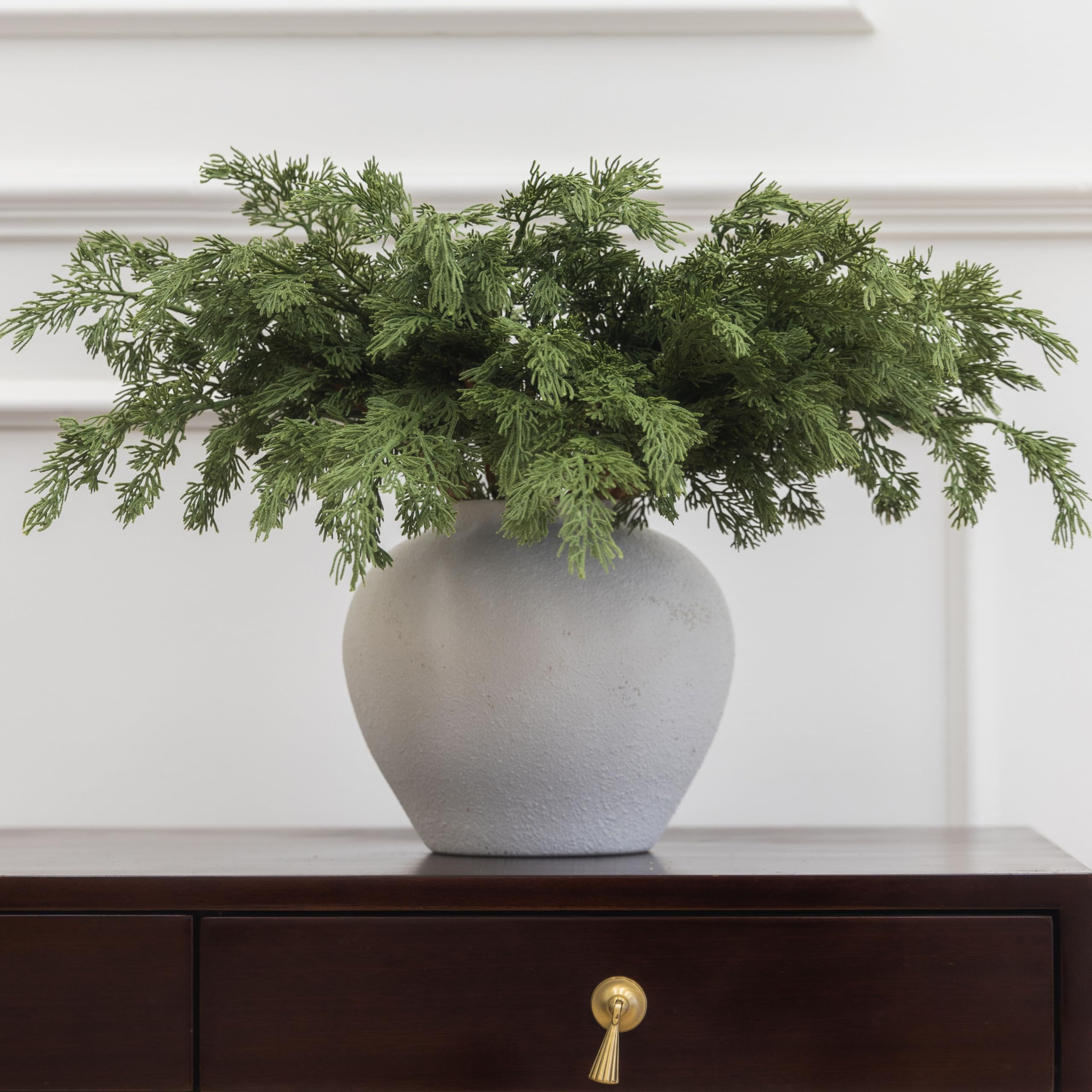 MISSPIN 12 Pcs 21.5 Inches Christmas Cedar Branches, Cedar Artificial Christmas Branches DIY Craf... | Amazon (US)