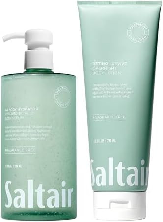 Saltair Body Care Duo – Hyaluronic Acid Body Serum + Retinol Revive Night Lotion, Hydrating & F... | Amazon (US)