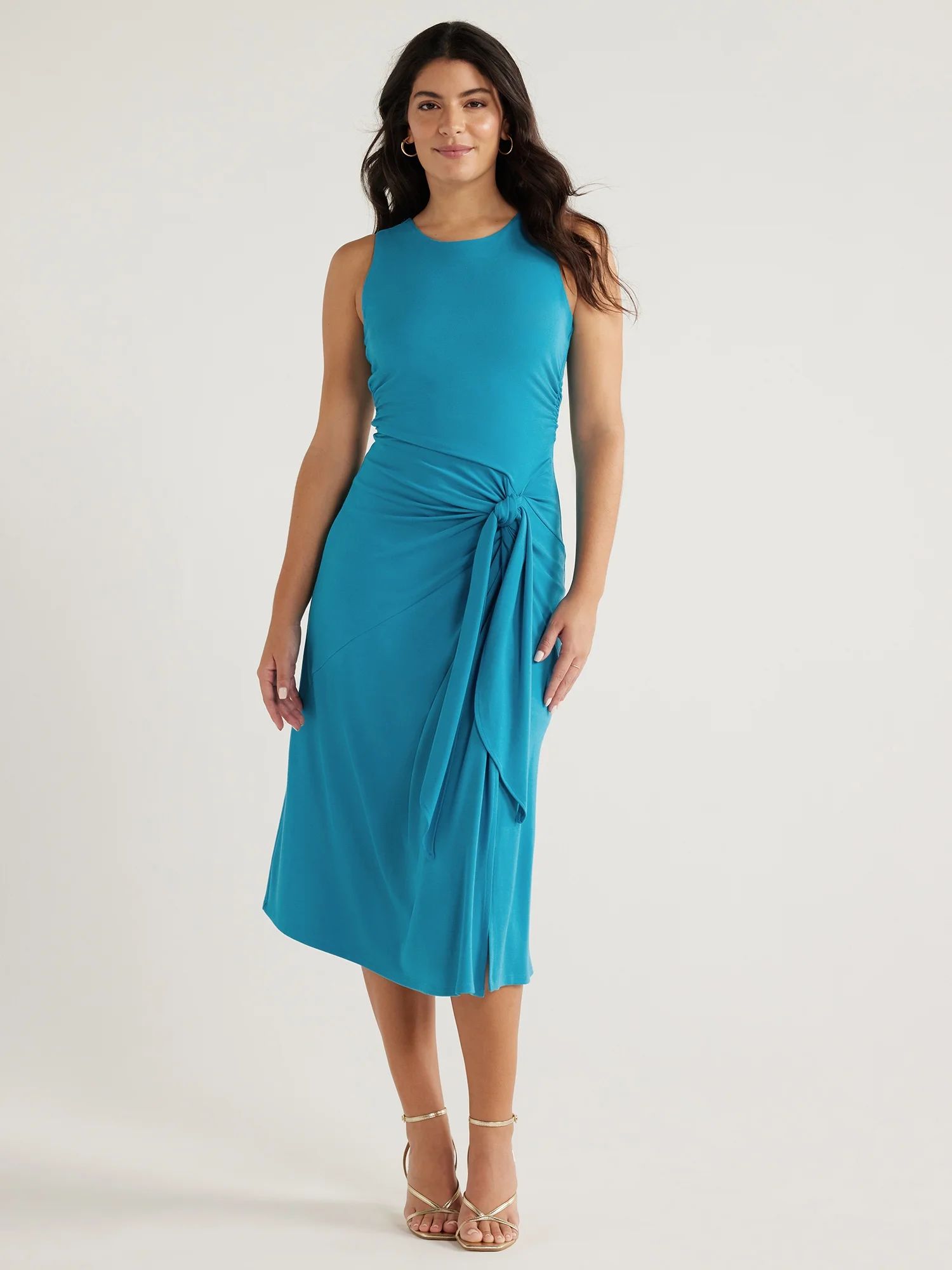 Sofia Jeans Women's and Women's Plus Side Tie Tank Dress with Rouching,  Sizes XXS-5X - Walmart.c... | Walmart (US)