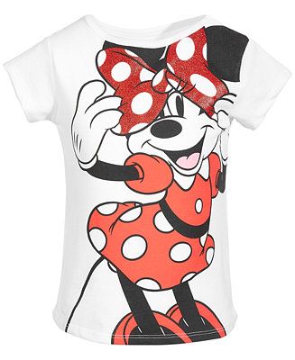 Toddler Girls Crew Neck Short Sleeve Minnie Mouse Tee | Macy's