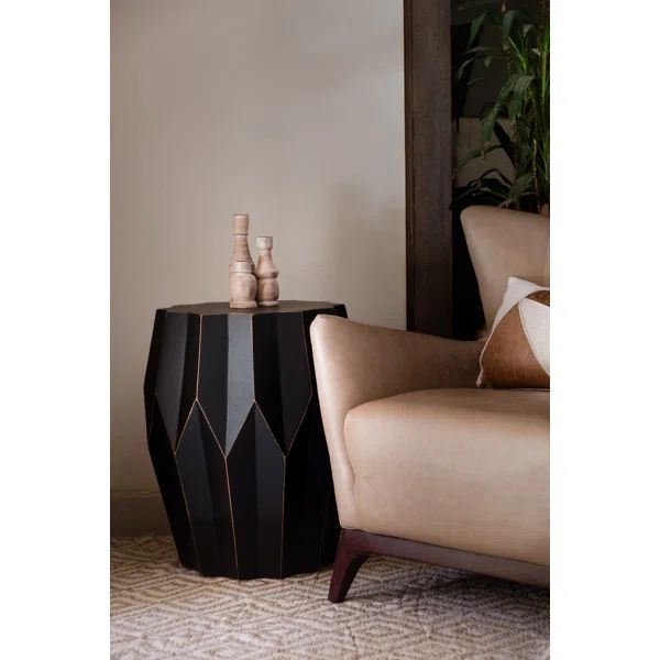 Azevedo Solid Wood Drum End Table | Wayfair North America