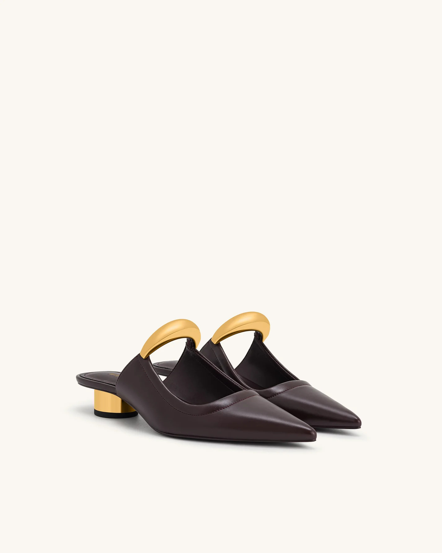 Helena  Pierced Mules- Claret Red | JW PEI US
