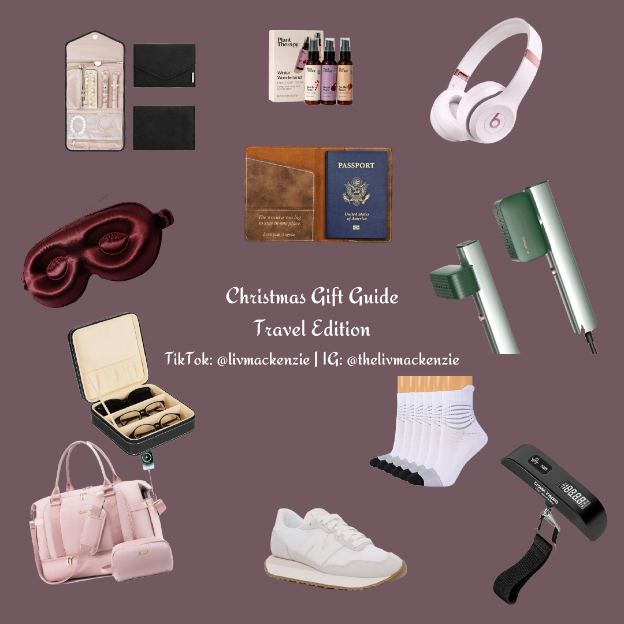 christmas gift guide - travel edition

beats headphones are $100 cheaper on amazon!

(plant therapy items are linked in my linktree on my socials with 10% off. other products not linked below are linked on my amazon storefront also on my linktree!)

#LTKCyberWeek #LTKTravel #LTKGiftGuide