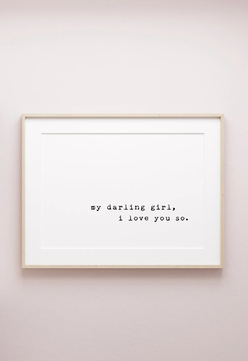 My darling girl i love you so print  Baby girl nursery  | Etsy | Etsy (US)