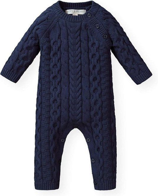 Hope & Henry Layette Baby Cable Knit Sweater ...