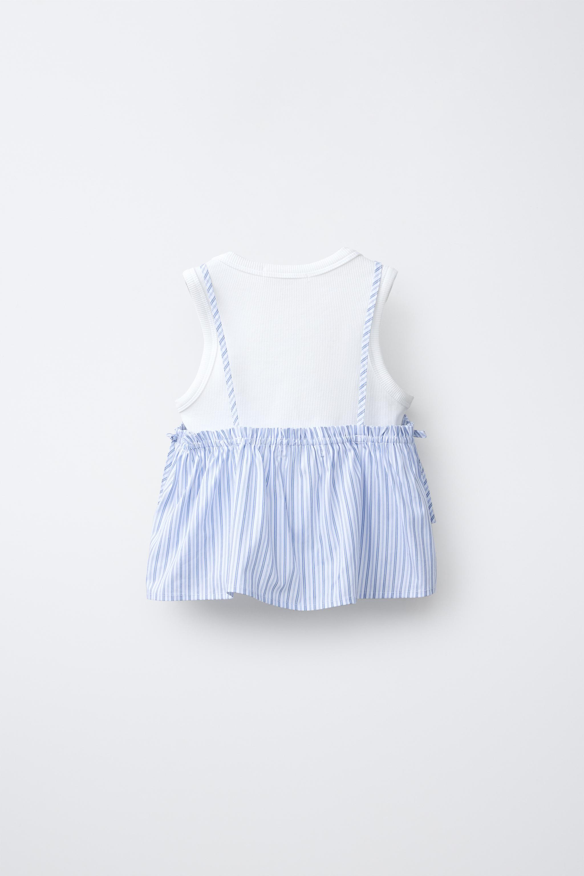 STRIPED TOP WITH RIB T-SHIRT | Zara US