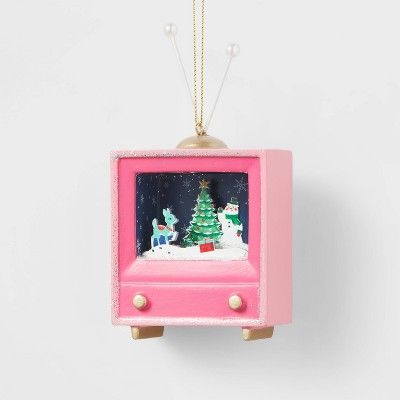 Pink Retro TV Christmas Tree Ornament - Wondershop™ | Target