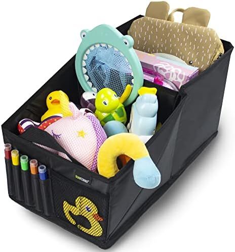 Sunferno Foldable Car Seat Organizer for Front, Back Seat & Trunk - Store Your Baby Supplies, Kid... | Amazon (US)