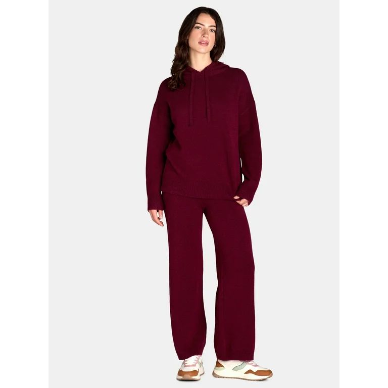 Time and Tru Women's and Women’s Plus Sweater Hoodie and Pants Set, Sizes XS-4X | Walmart (US)