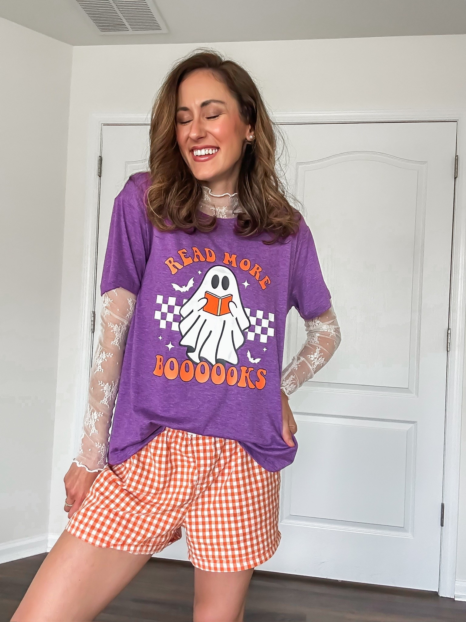 Fun fall outfit with Halloween graphic t shirt

#LTKSeasonal