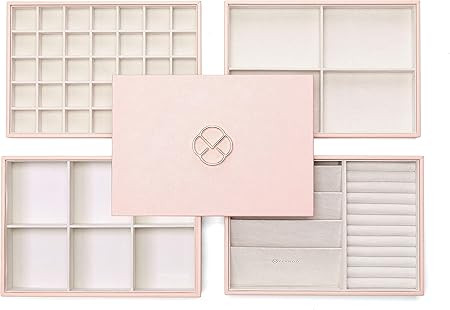 Vlando New Miller Jewelry Trays Stackable Showcase Display Drawer Organizer Storage- Multi-Purpos... | Amazon (US)