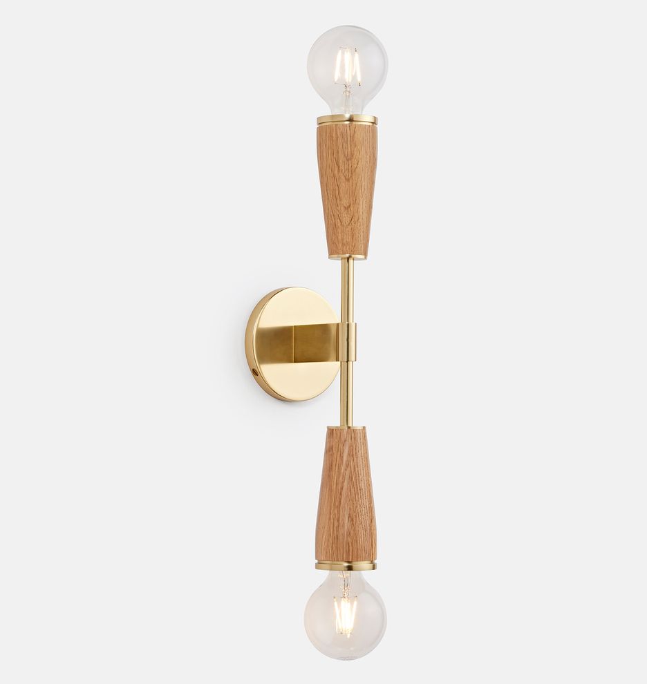 Altona Barebulb Symmetrical Double Wall Sconce | Rejuvenation