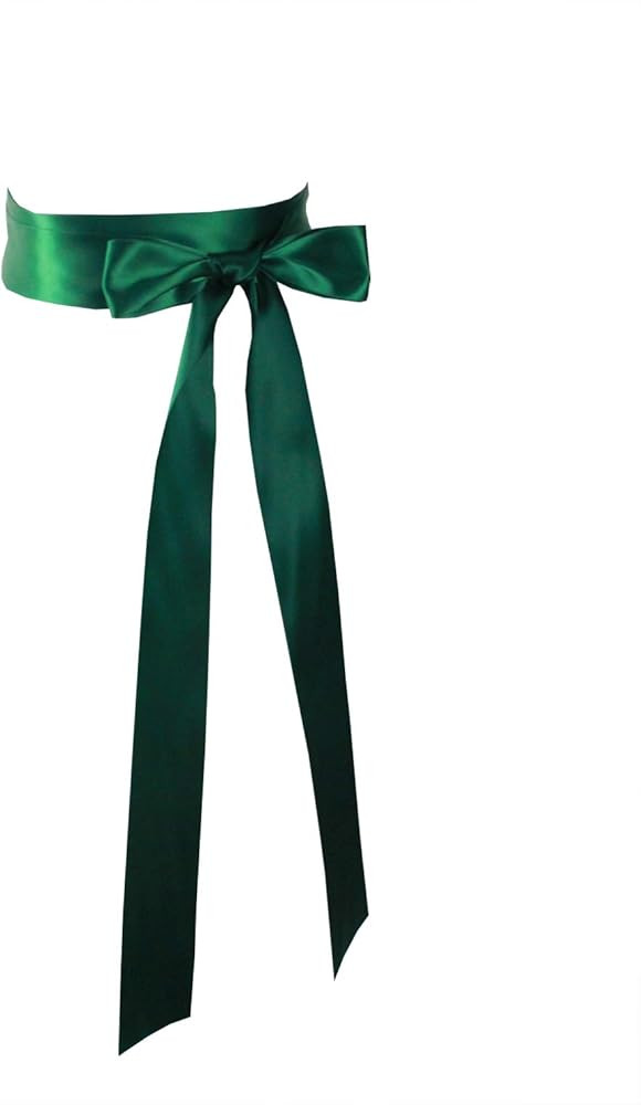 2" Wide Simple Classic Colorful Ribbon Sash for Dress Formal Wedding Dress | Amazon (US)