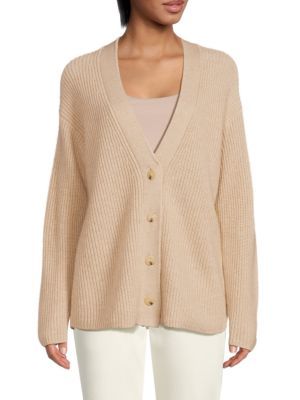 Shaker Relaxed Wool Blend Cardigan | Saks Fifth Avenue OFF 5TH