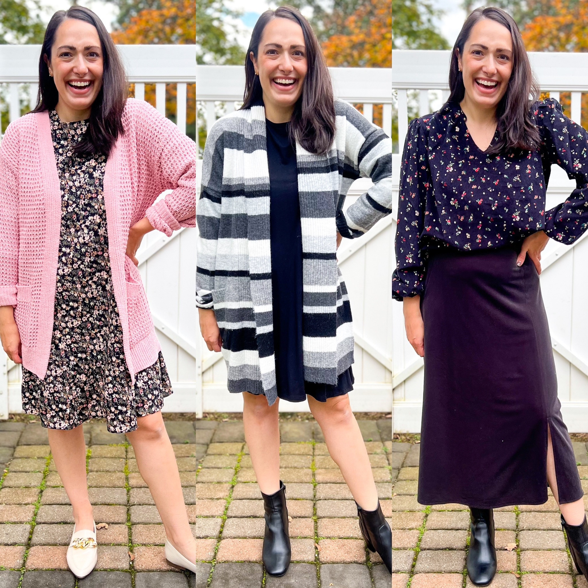 Walmart outfits
Time and tru walmart
Workwear 
Wear to work 
Cardigan
Pink chenille cardigan
Affordable fashion 
Teacher style
Teacher outfit 
Striped cardigan
Floral blouse
Velvet midi skirt

#LTKHoliday #LTKstyletip #LTKworkwear