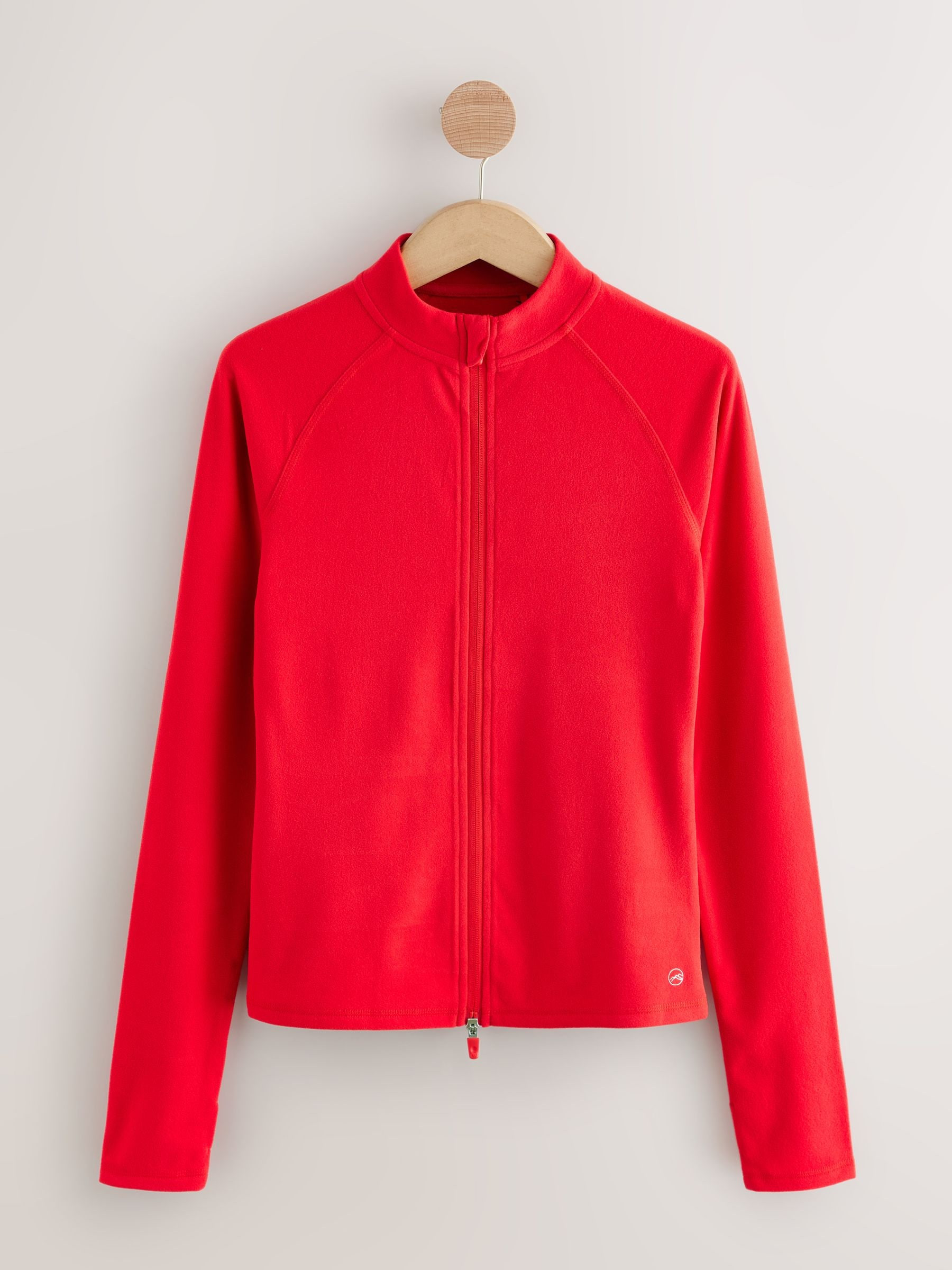 Next Red Thermal Soft Touch Zip-Up Long Sleeve Top | Next US