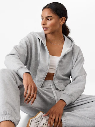 Forever Fleece Crop Full Zip | Athleta