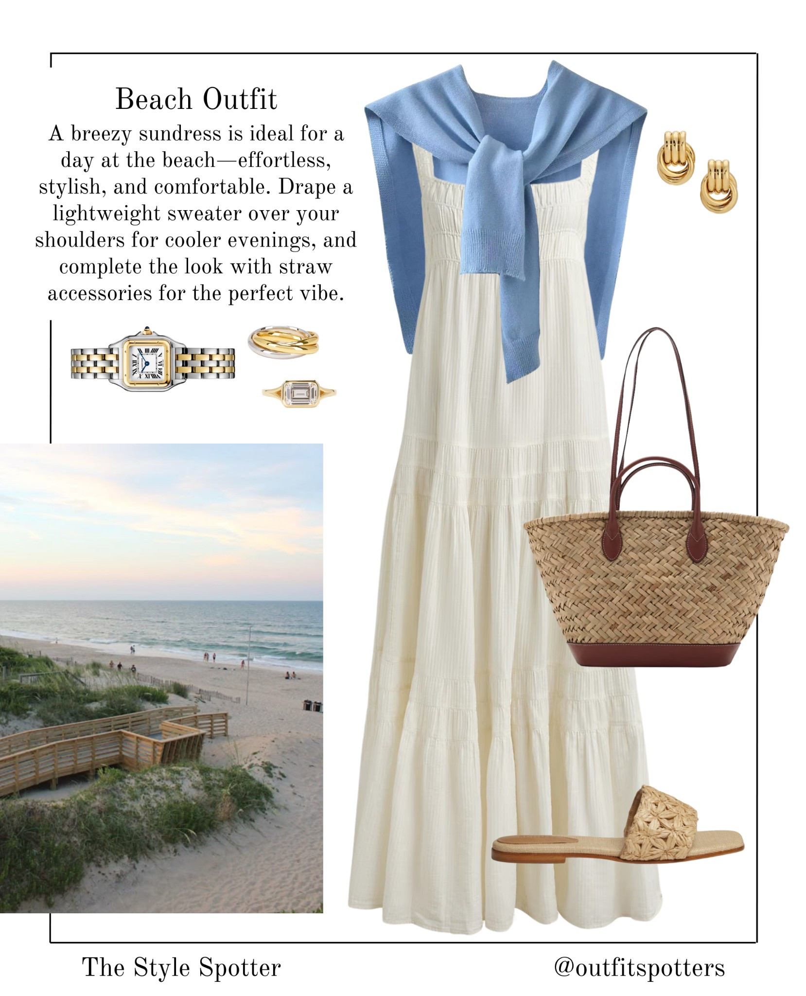 Beach Outfit Idea 💐
A spring and summer outfit isn’t complete without soft hues and layering pieces. This casual look is both stylish and practical for an easy spring outfit. The look is built of closet essentials that will be useful and versatile in your capsule wardrobe.  
Shop this look👇🏼 🌸


#LTKU #LTKSaleAlert #LTKSeasonal