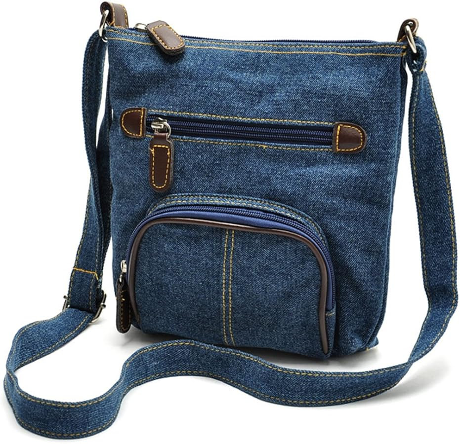 Women Multi Pocket Crossbody Shoulder Bag Small Organizer Purse Wallet | Amazon (US)
