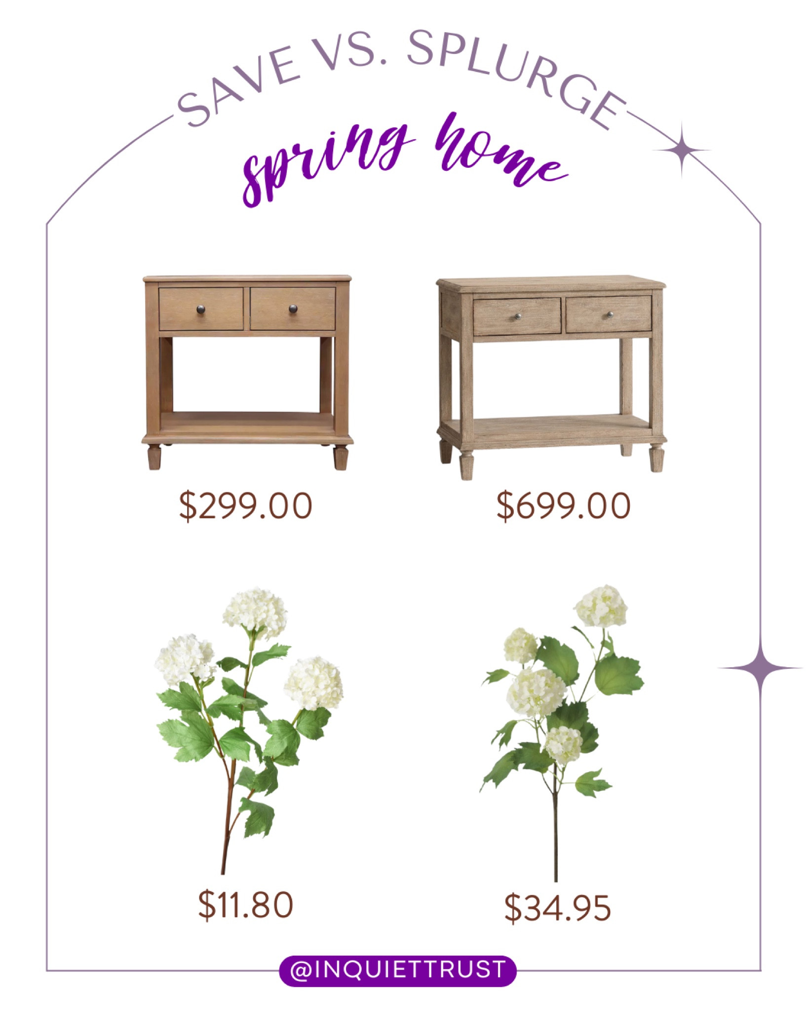 Here are some affordable alternatives to this minimalist nightstand and faux flower stem branches!
#savevssplurge #lookforless #springrefresh #homedecor

#LTKstyletip #LTKSeasonal #LTKhome