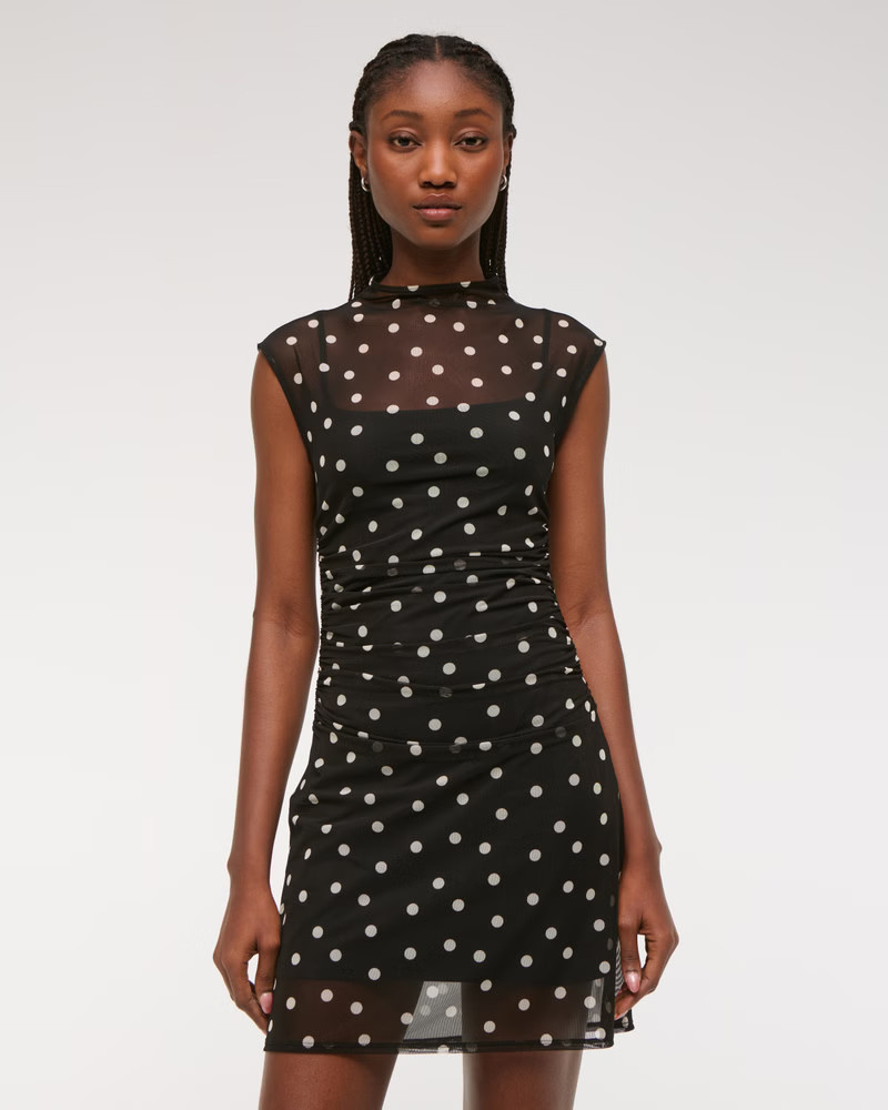 Women's The A&F Paloma Mesh Mini Dress | Women's New Arrivals | Abercrombie.com | Abercrombie & Fitch (US)