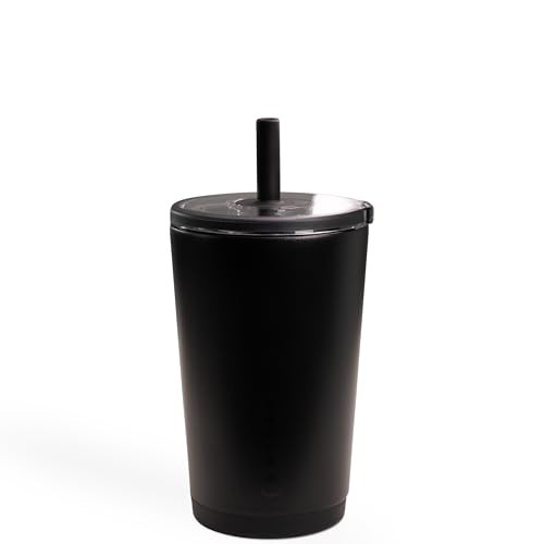 HydroJug Everyday Tumbler 14 oz, Ceramic-Lined Straw Cup, Black | Amazon (US)