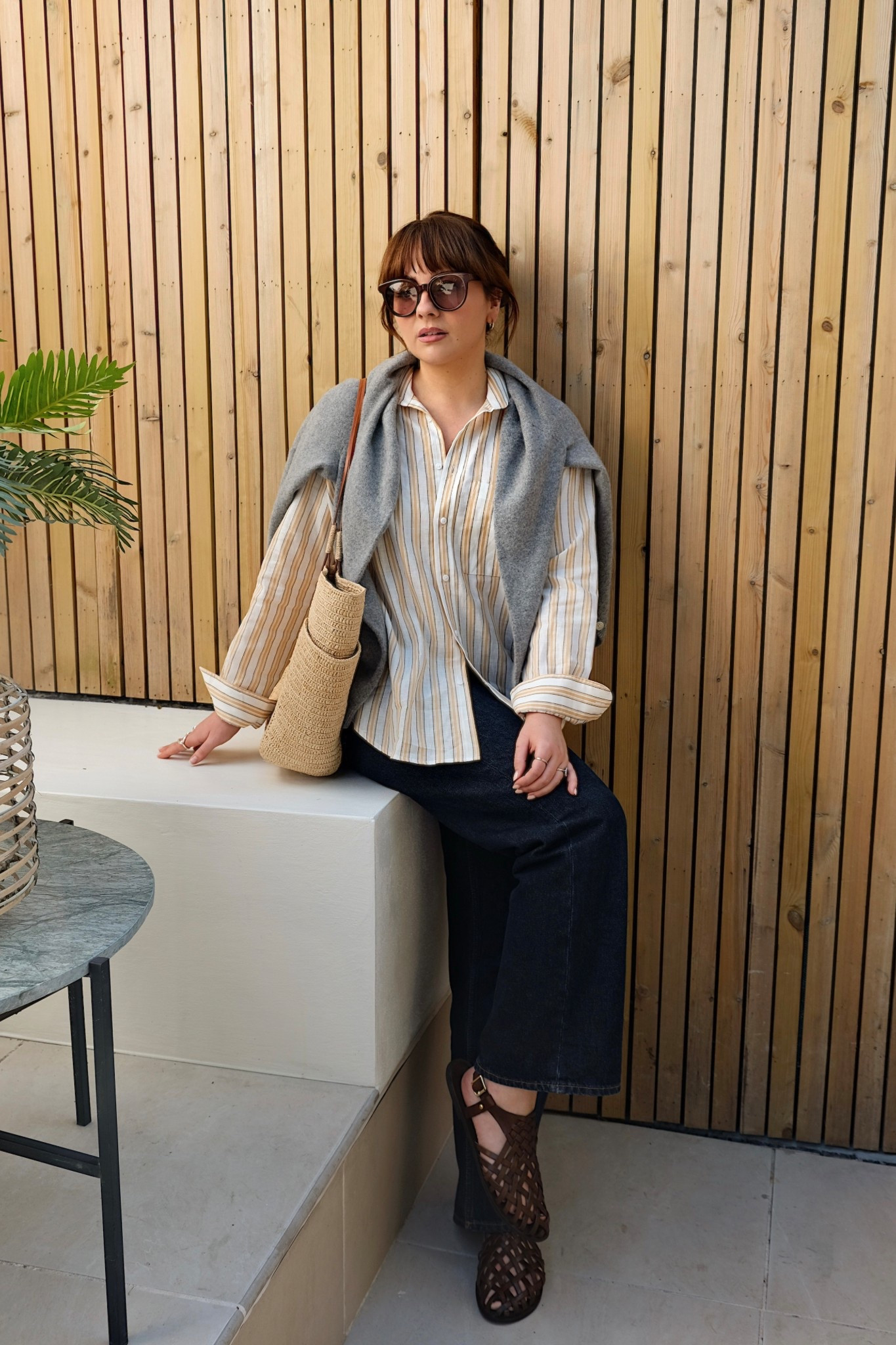 An easy casual summer look on repeat lately 👋🏼

#stripedshirt #linenshirt #sandals #wickerbag #casuallook

#LTKuk #LTKsummer #LTKstyletip