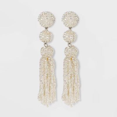 SUGARFIX by BaubleBar Pearlescent Beaded Tassel Earrings | Target
