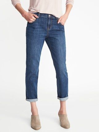 Old Navy Womens Boyfriend Straight Jeans For Women Base Blue Size 0 | Old Navy US