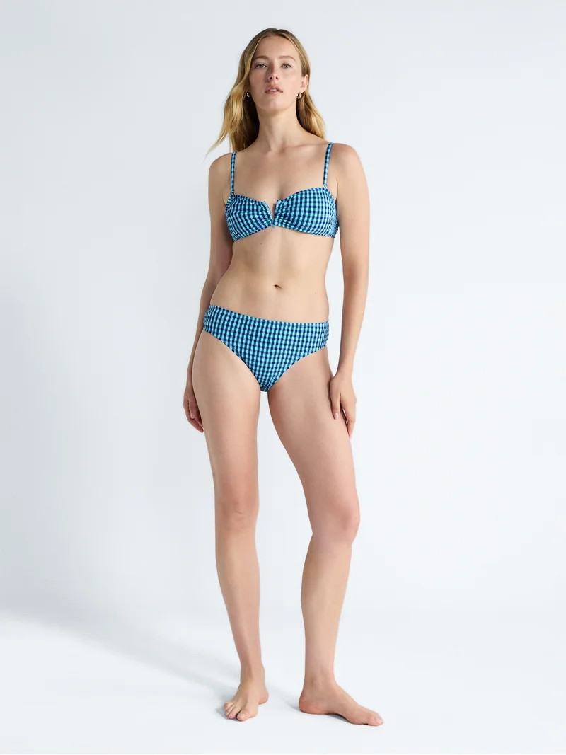 Free Assembly Women's and Women's Plus Mid Rise Seersucker Bikini Bottoms, Sizes XS-3X - Walmart.... | Walmart (US)