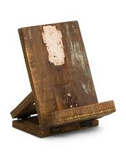 7.5x10.5 puri beach reclaimed wood book stand tablet holder | TJ Maxx