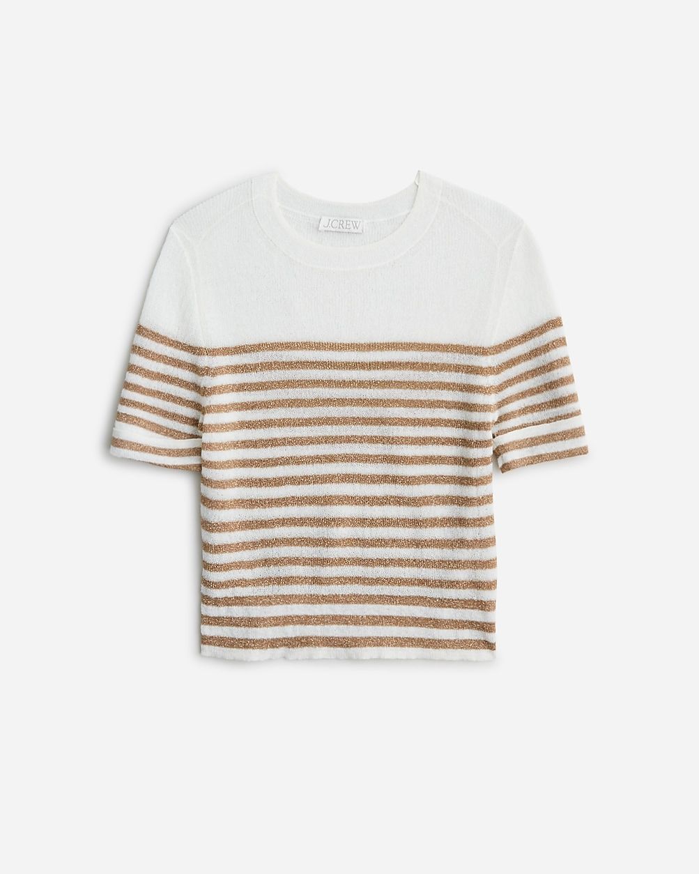 Cotton-blend gauze sweater-tee in metallic stripe | J. Crew US