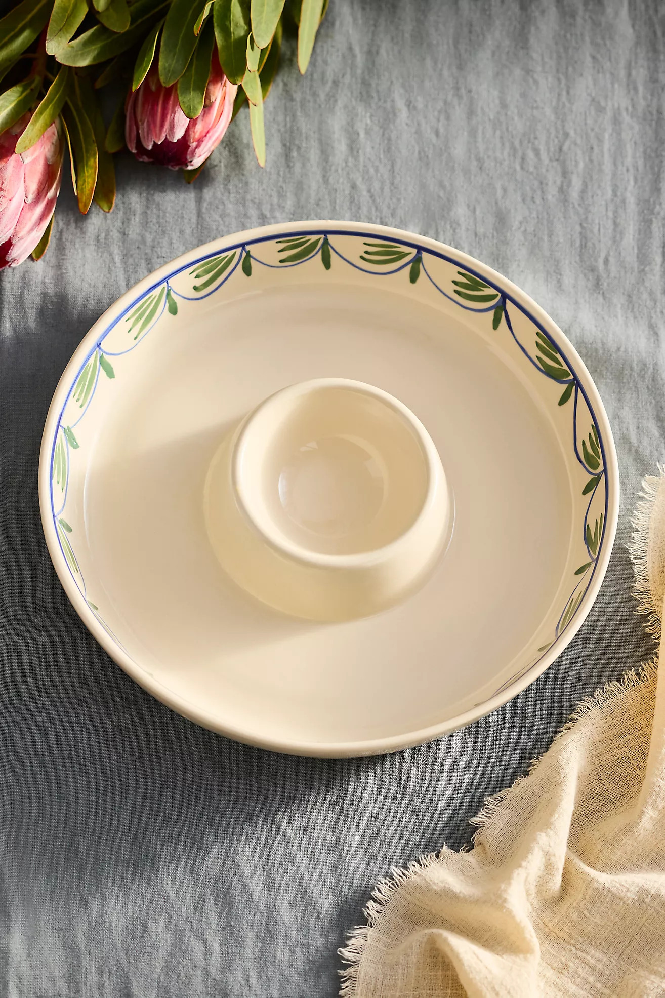 Leafy Vine Stoneware Chip + Dip | Anthropologie (US)