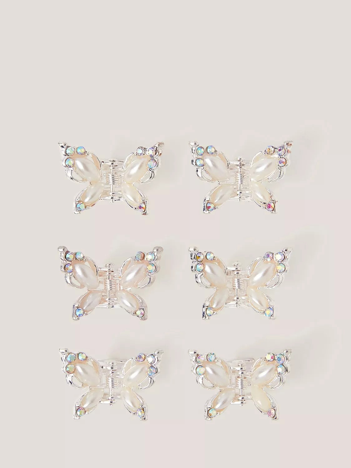 Monsoon Kids' Bridesmaid Butterfly Claw Clip, Pack of 6 | John Lewis (UK)