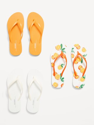 Flip-Flop Sandals 3-Pack (Partially Plant-Based) | Old Navy (US)