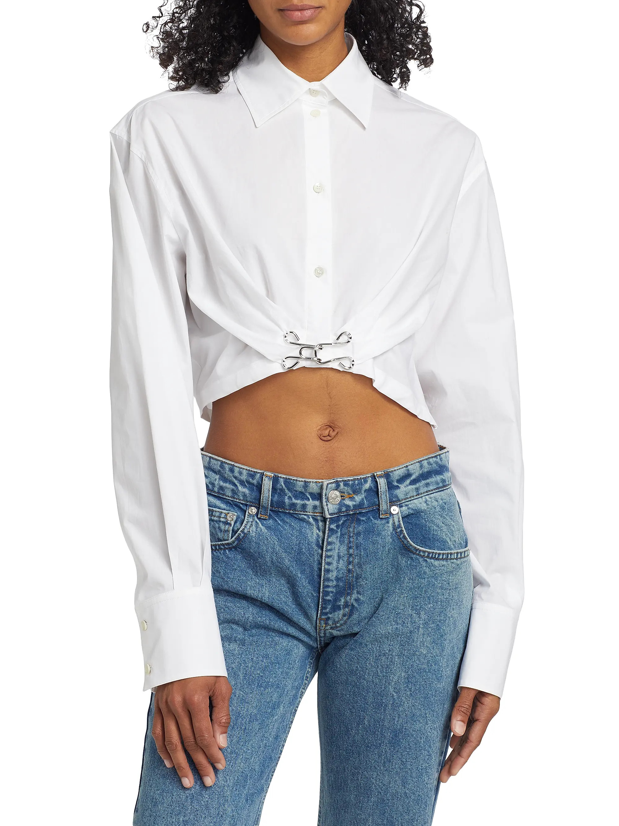 Moschino JeansCrop Cotton Shirt | Saks Fifth Avenue