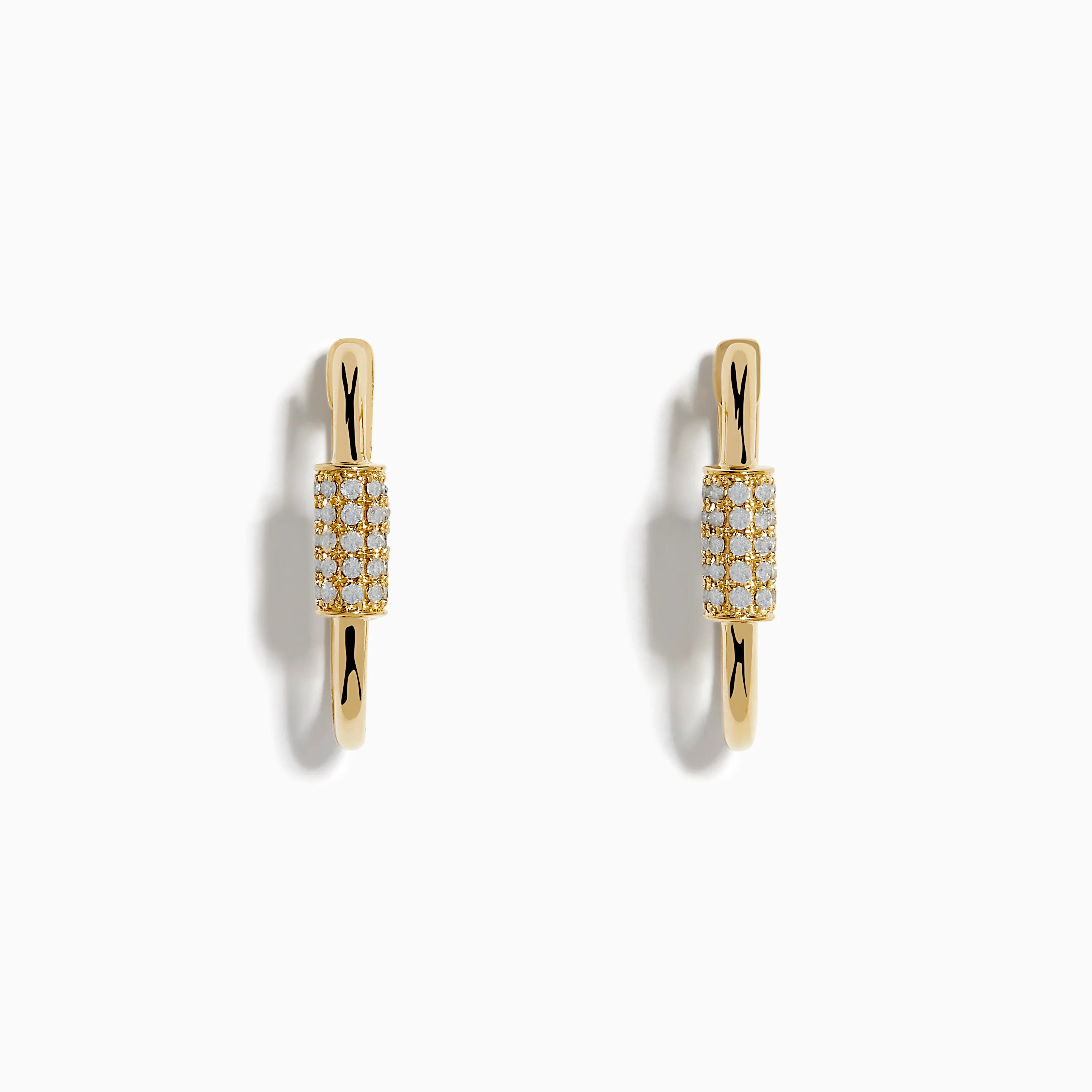 14K Yellow Gold Diamond Hoop Earrings | Effy Jewelry